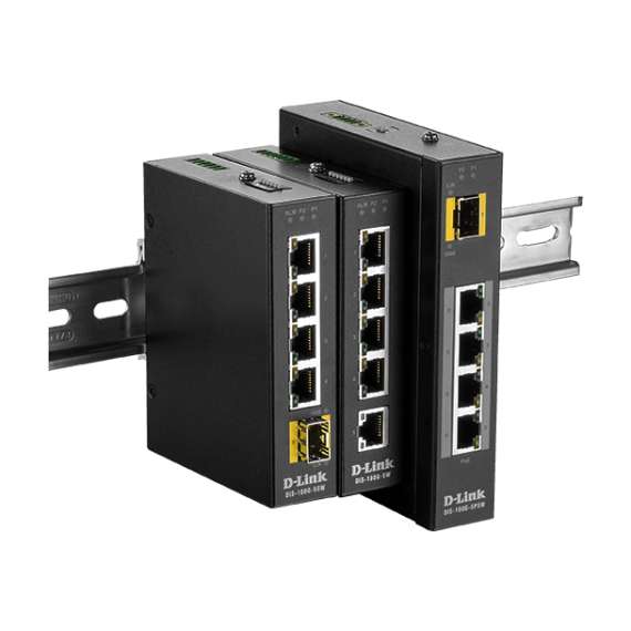 D-Link DIS-100G-5SW 4 x 10/100/1000 Mbps ports + 1 x SFP port Outdoor Unmanaged switch